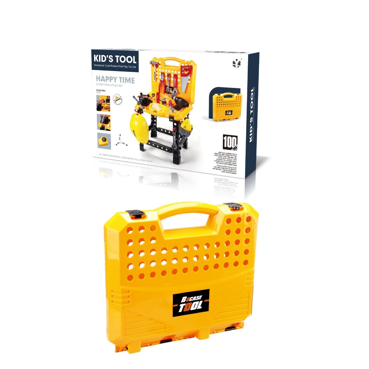 Kids Power Tool Bench Construction Set with Tools and Electric Drill