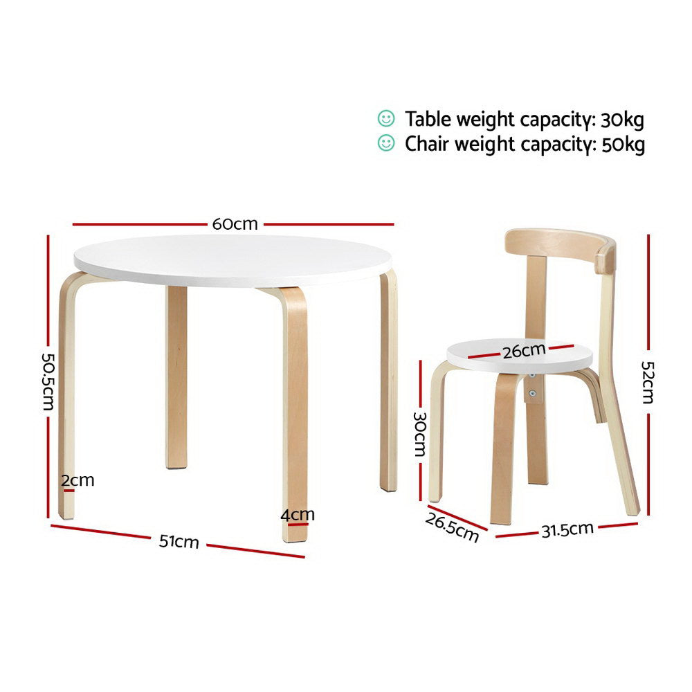 Keezi 3 Piece Kids Table & Chairs Set Activity Toy Play Desk