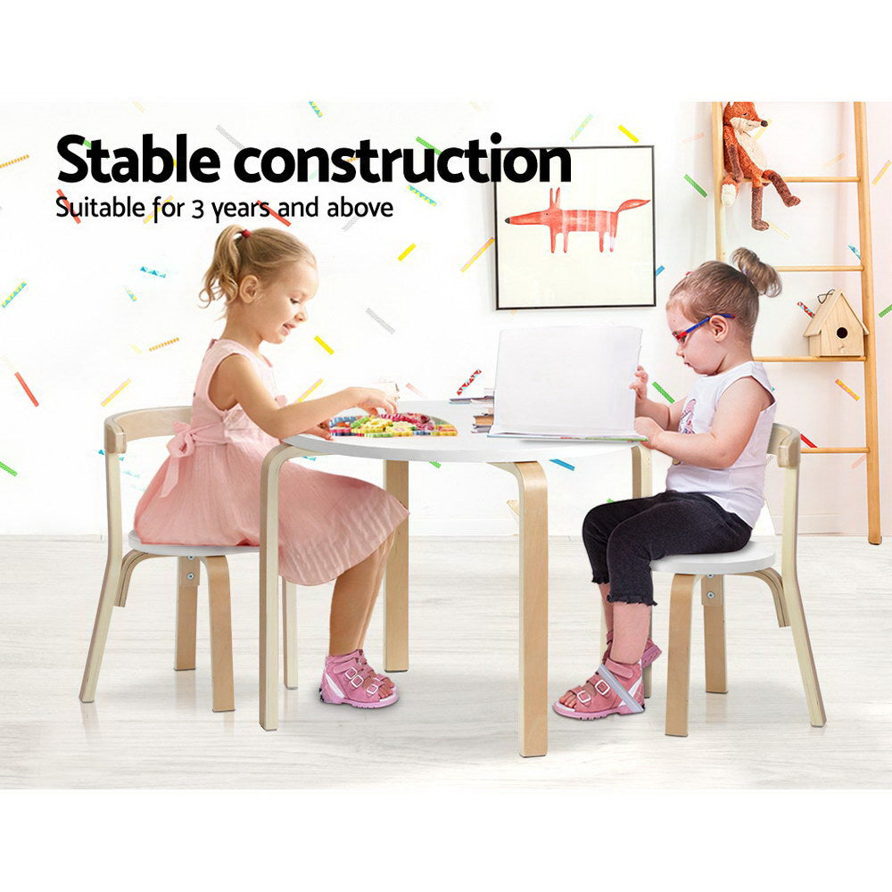 Keezi 3 Piece Kids Table & Chairs Set Activity Toy Play Desk