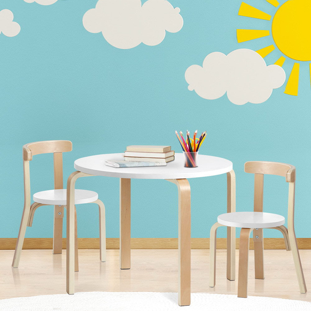 Keezi 3 Piece Kids Table & Chairs Set Activity Toy Play Desk
