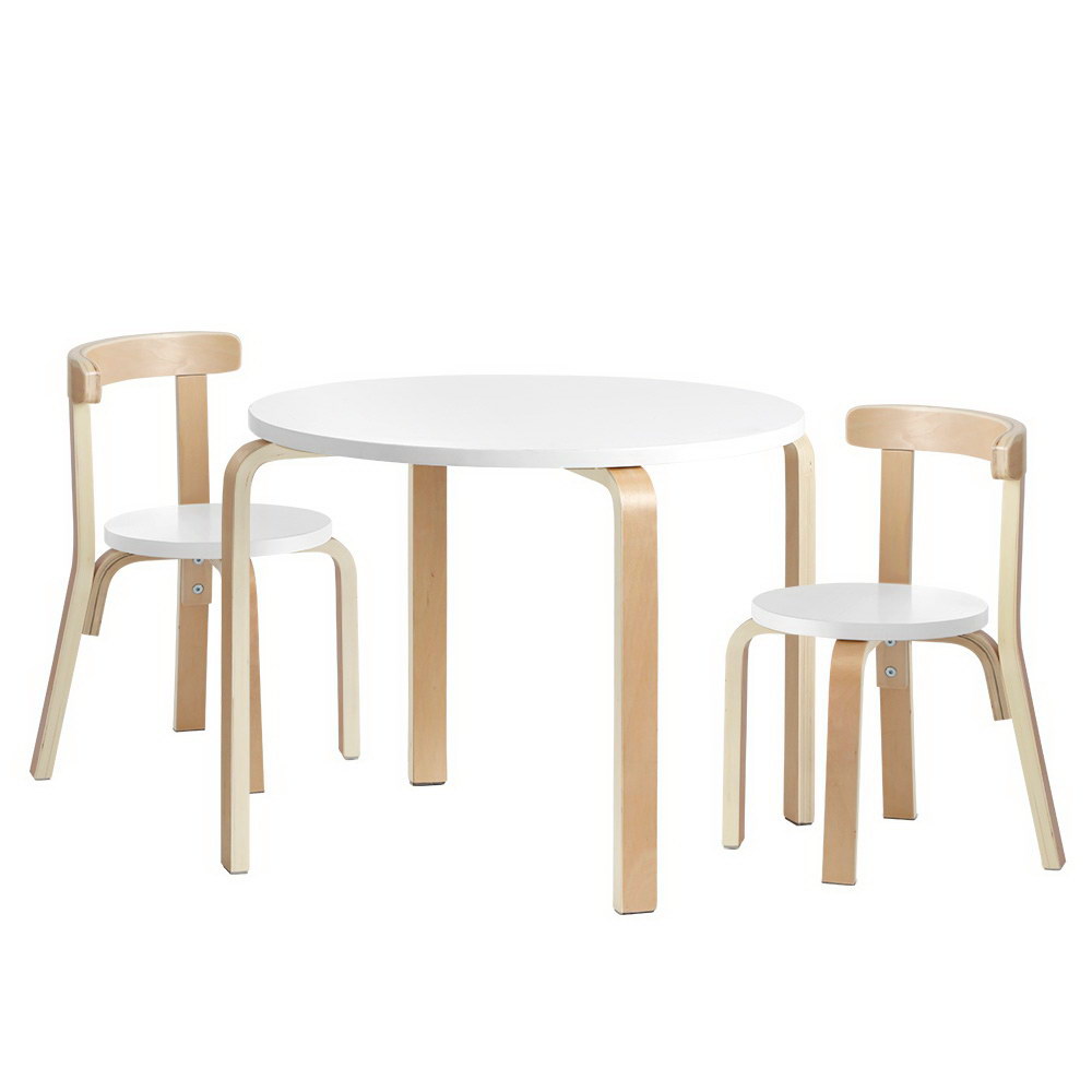 Keezi 3 Piece Kids Table & Chairs Set Activity Toy Play Desk