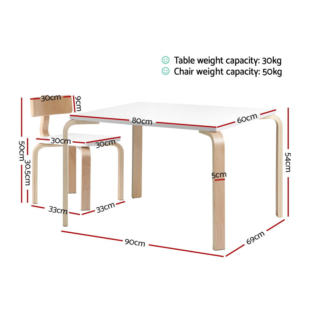 Keezi 5 Piece Kids Table and Chairs Set Activity Toy Play Desk