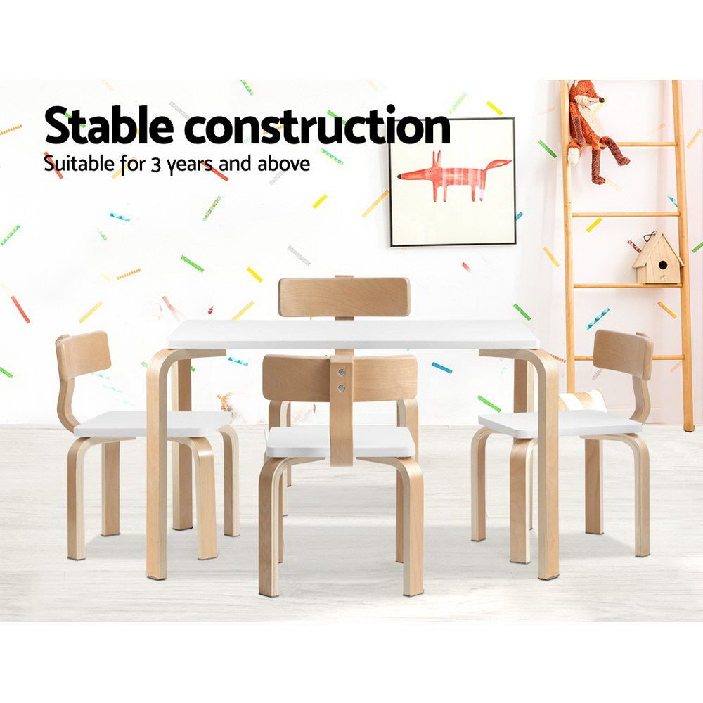 Keezi 5 Piece Kids Table and Chairs Set Activity Toy Play Desk