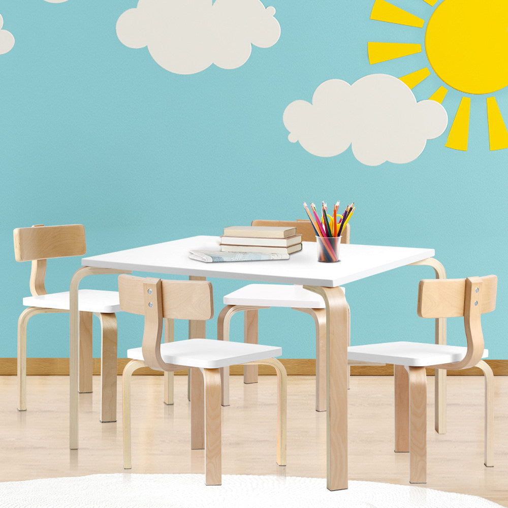 Keezi 5 Piece Kids Table and Chairs Set Activity Toy Play Desk