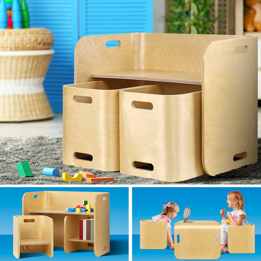 Keezi 3 Piece Kids Table & Chairs Set