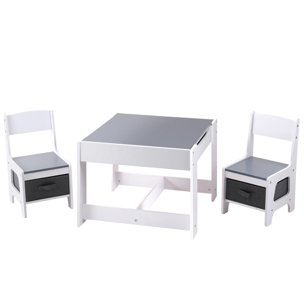 Keezi Kids Table and Chairs Set Play Activity Toys Storage