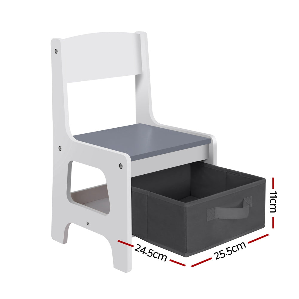Keezi Kids Table and Chairs Set Play Activity Toys Storage