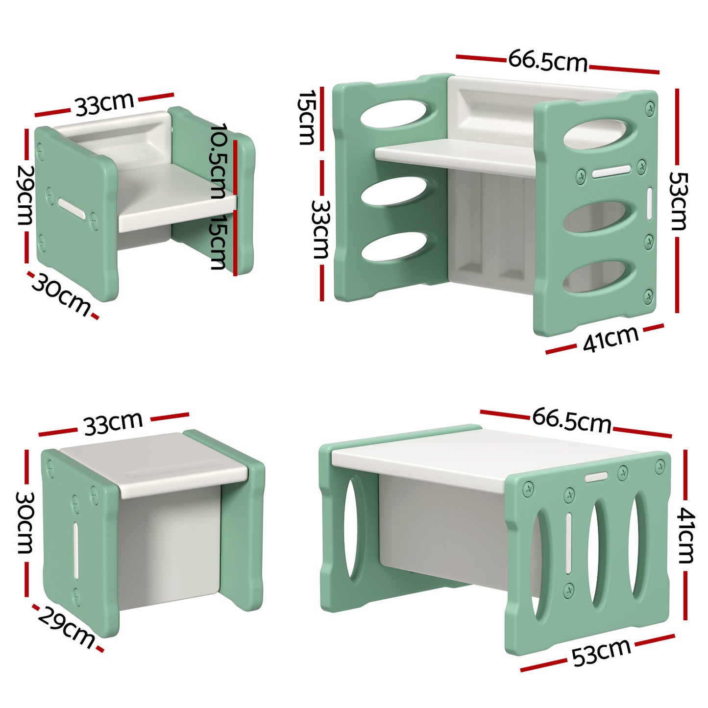 Keezi 3 Piece Kids Table & Chairs Set