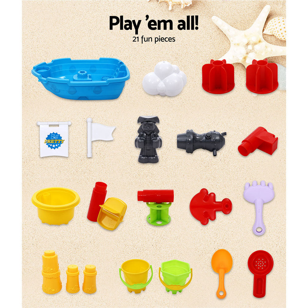 Keezi Kids Sandpit Pretend Play Set Outdoor Toys Water Table