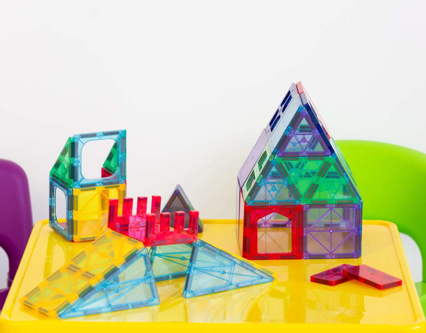 STEM Educational Durable Magnetic Tiles Puzzle with Storage Bag