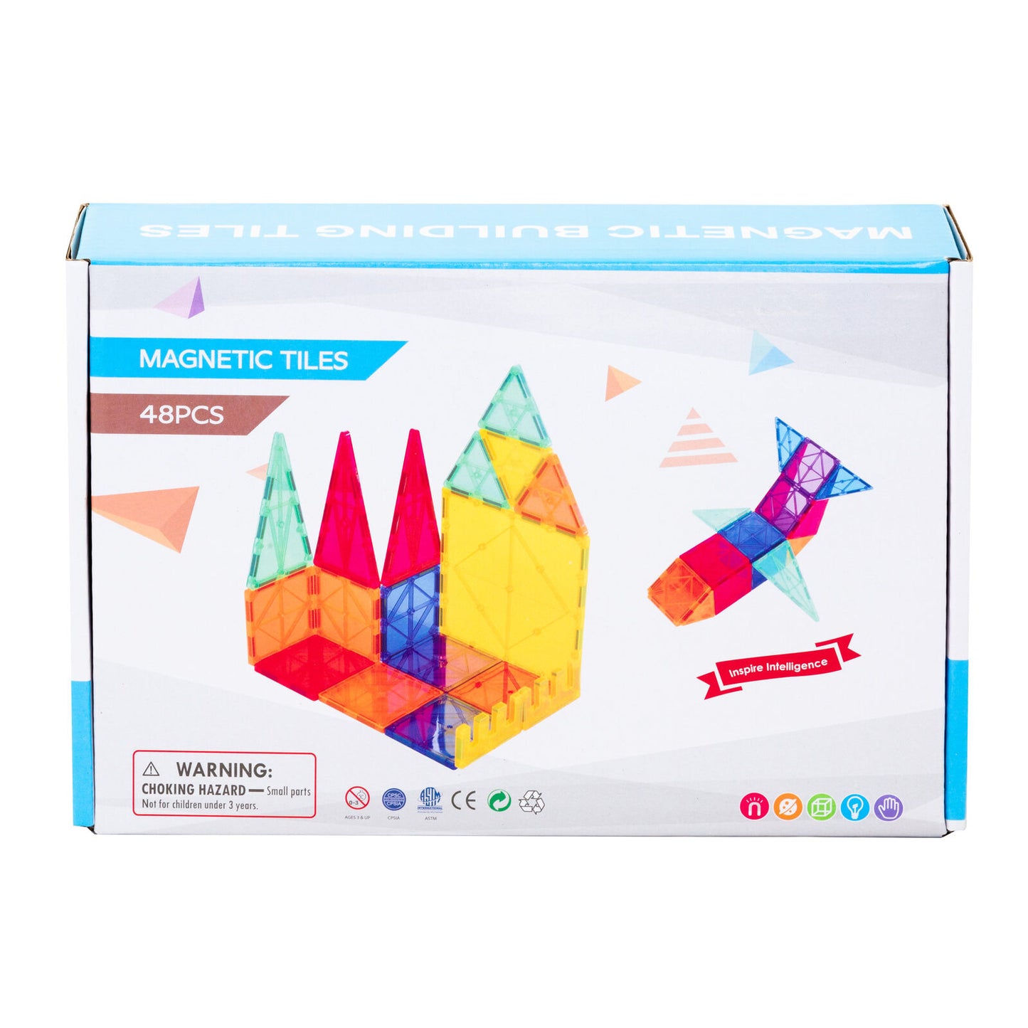 STEM Educational Durable Magnetic Tiles Puzzle with Storage Bag