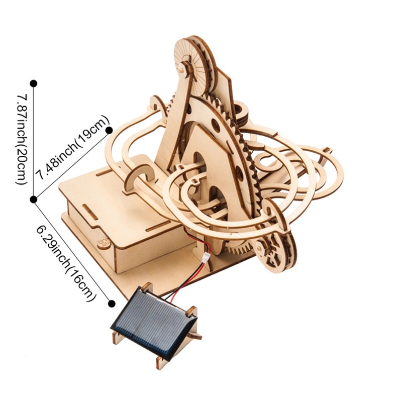 3D Wooden Marble Run Puzzle Craft Toy
