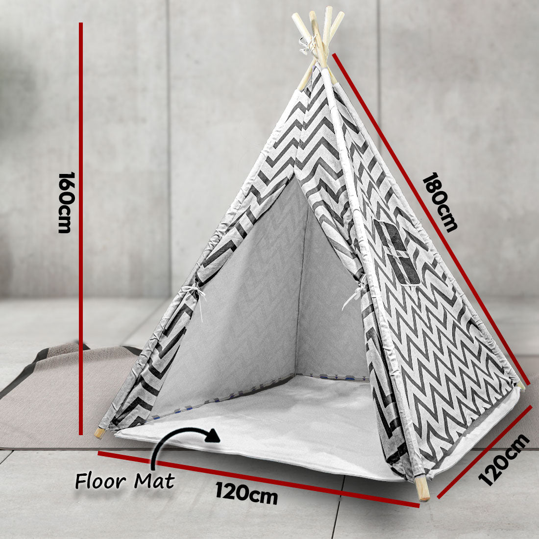 Giant Cotton Canvas Kids Teepee