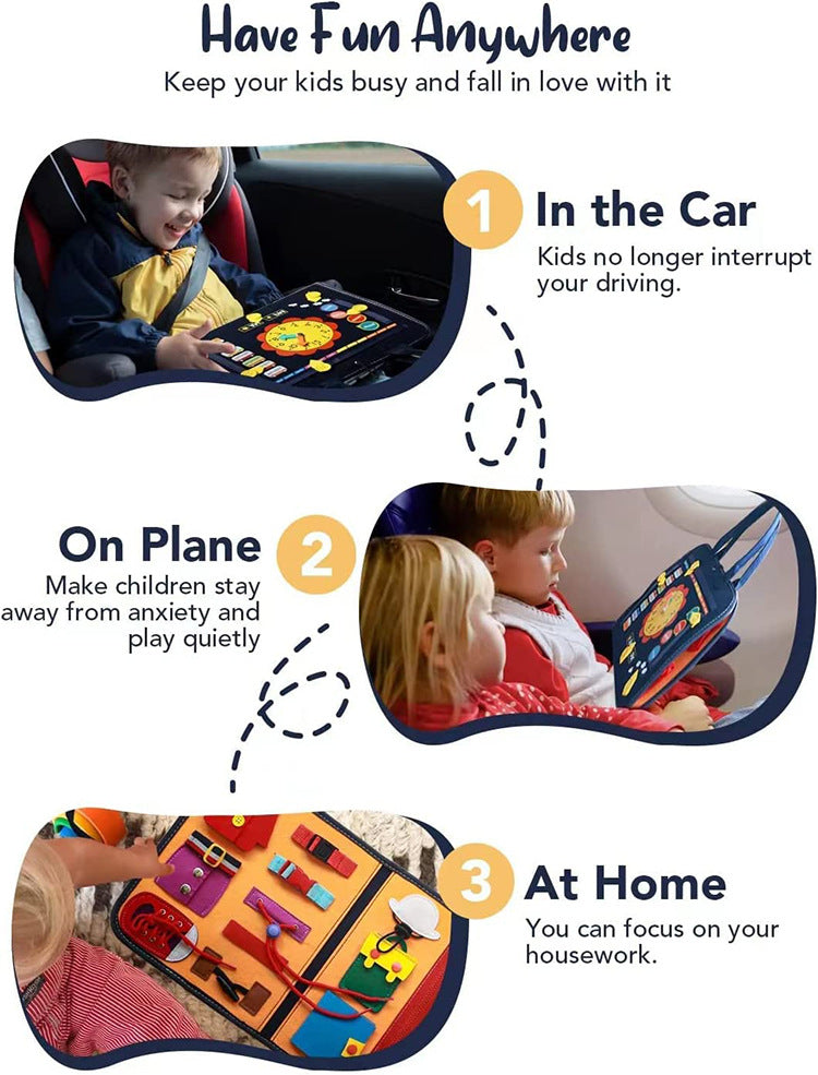 Montessori Busy Board - Sensory Activity Toy