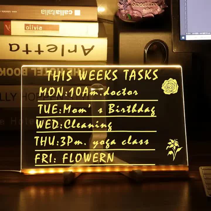 DIY Erasable Light-Up Drawing Board Set