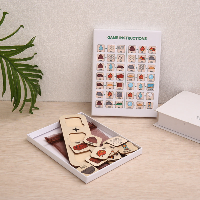 Multi-Colour Wooden Mineral & Gemstone Educational Puzzle