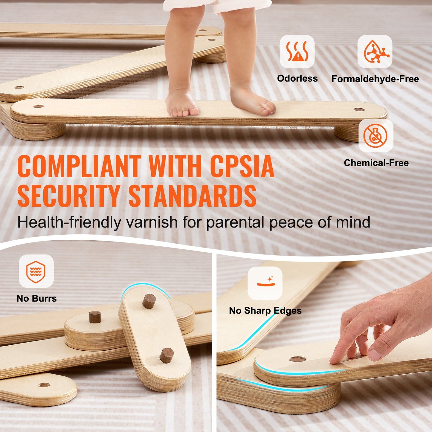 VEVOR Kids Balance Beam and Stepping Stones