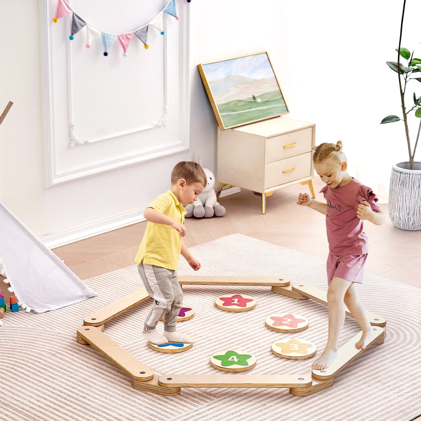 VEVOR Kids Balance Beam and Stepping Stones