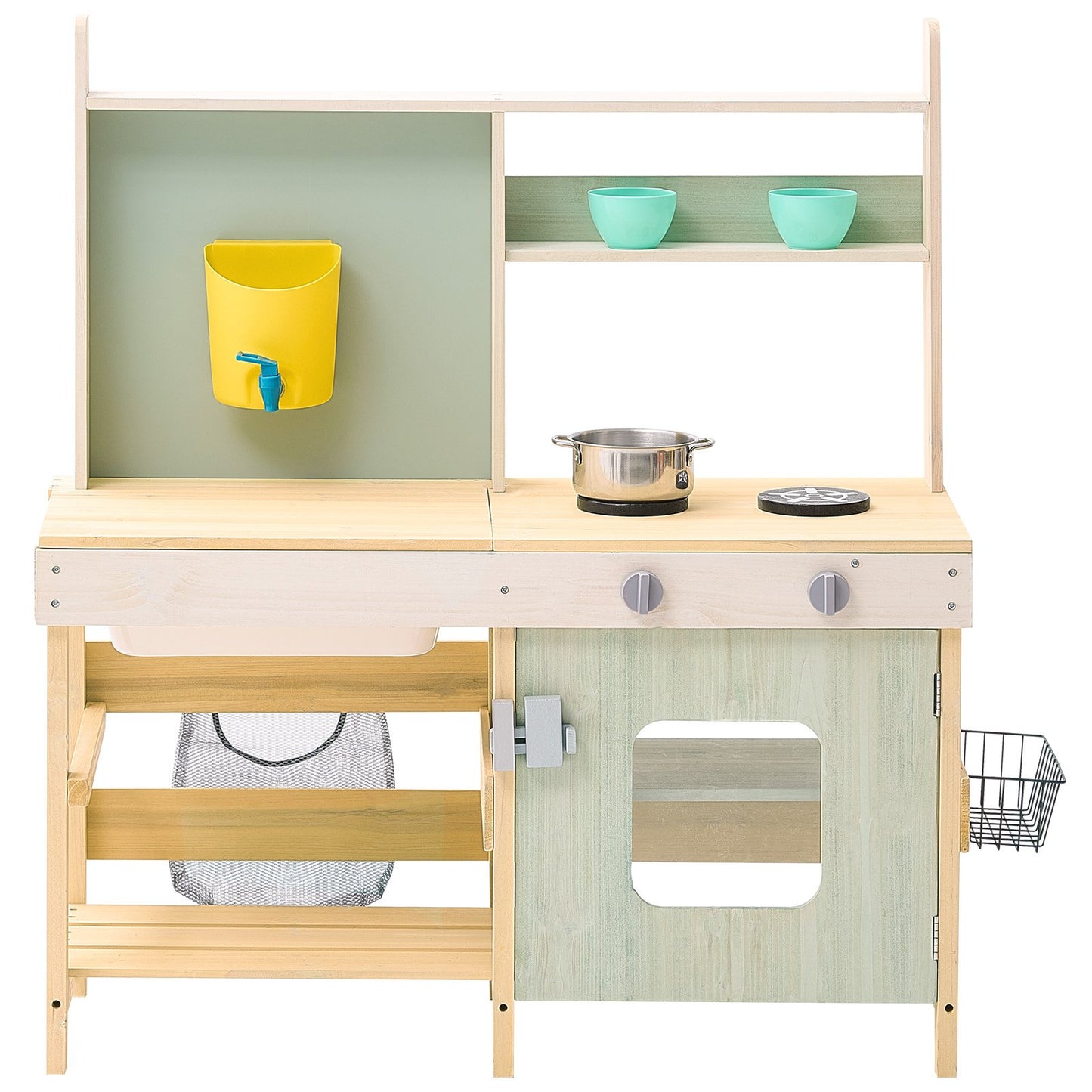 VEVOR Wooden Mud Kitchen Outdoor Toy Play Kitchen Set